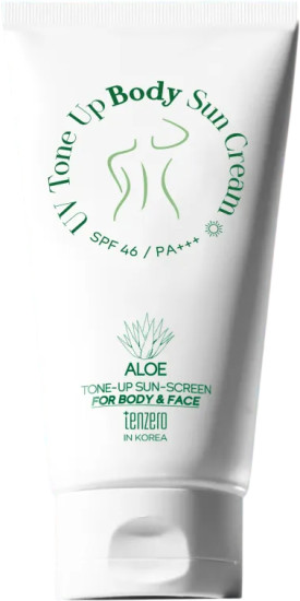 Крем для лица и тела солнцезащитный с алоэ «Aloe UV Tone Up Body Sun Cream SPF46/PА+++»