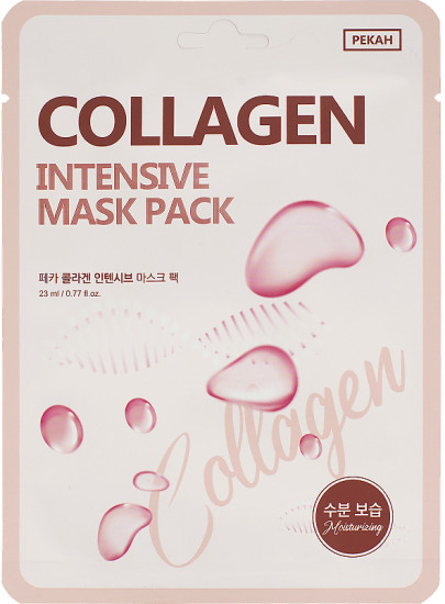 Маска для лица тканевая с коллагеном «Collagen Intensive Mask Pack»