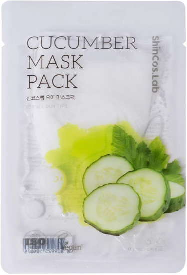 Маска для лица тканевая с экстрактом огурца «Cucumber Mask Pack»