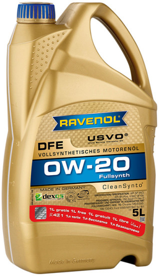 Моторное масло RAVENOL DFE 0W-20