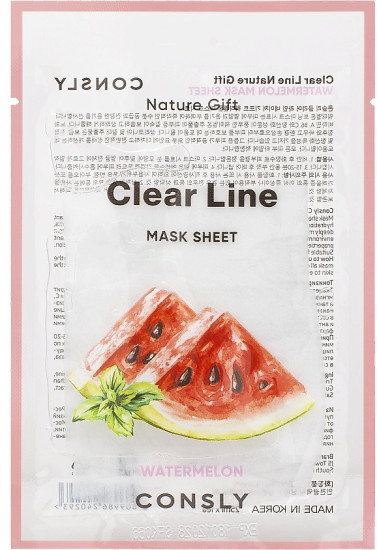 Маска для лица тканевая тонизирующая с экстрактом арбуза «Nature Gift Watermelon Mask Sheet»