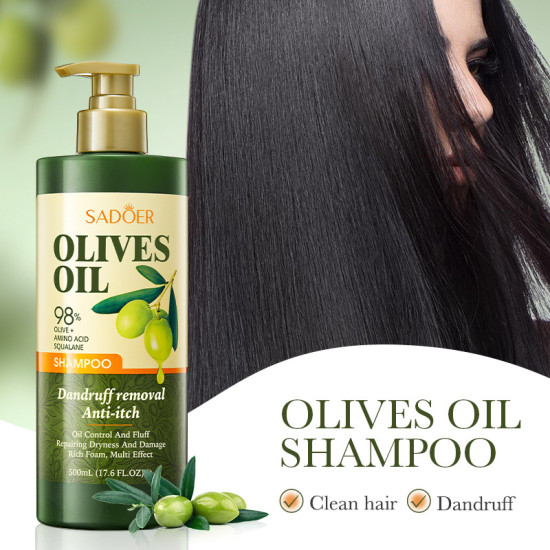 Shampoo OLIVES OIL 98%, (Шампунь для волос с оливковым маслом, скваланом), 500 мл.