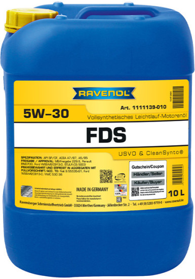 Моторное масло RAVENOL FDS 5W-30