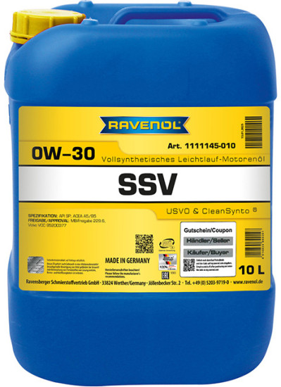Моторное масло RAVENOL SSV Fuel Economy 0W-30