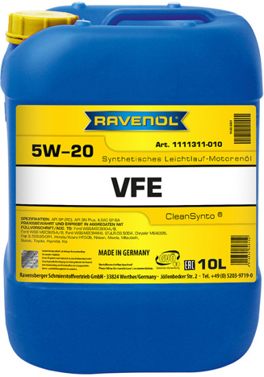 Моторное масло RAVENOL VFE 5W-20