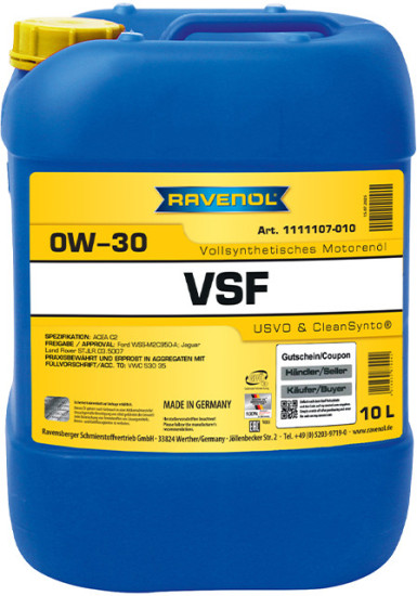 Моторное масло RAVENOL VSF 0W-30