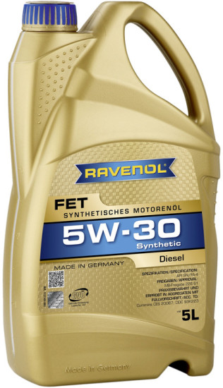 Моторное масло RAVENOL FET 5W-30