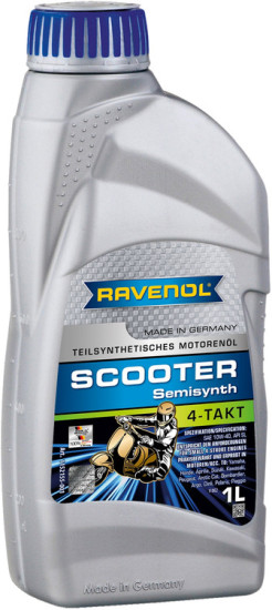 Моторное масло для 4-T скутеров RAVENOL Scooter 4-Takt Teilsynth