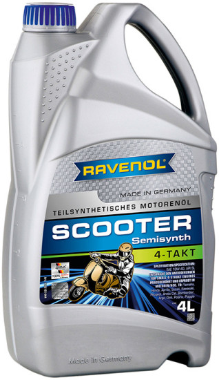 Моторное масло для 4-T скутеров RAVENOL Scooter 4-Takt Teilsynth