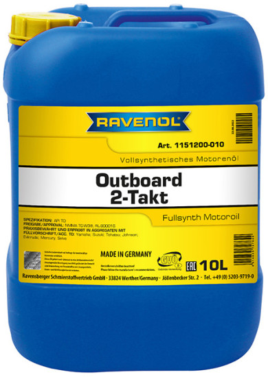 Моторное масло для 2Т лодочных моторов RAVENOL Outboardoel 2T Fullsynth
