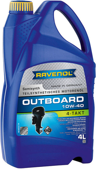 Моторное масло для 4-T лодочных моторов RAVENOL Outboardoel 4T 10W-40
