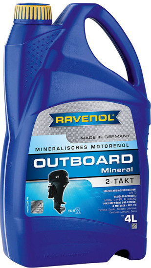 Моторное масло для 2Т лодочных моторов RAVENOL Outboard 2T Mineral