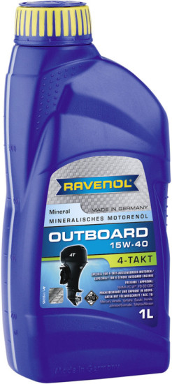 Моторное масло для 4-T лодочных моторов RAVENOL Outboardoel 4T 15W-40