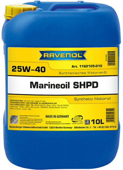 Моторное масло RAVENOL Marineoil SHPD 25W-40 synthetic
