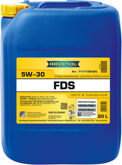 Моторное масло RAVENOL FDS 5W-30
