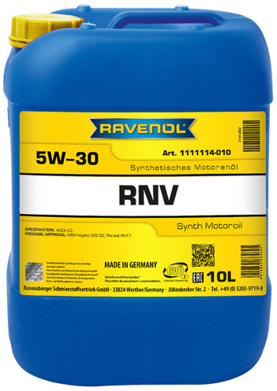 Моторное масло RAVENOL RNV 5W-30