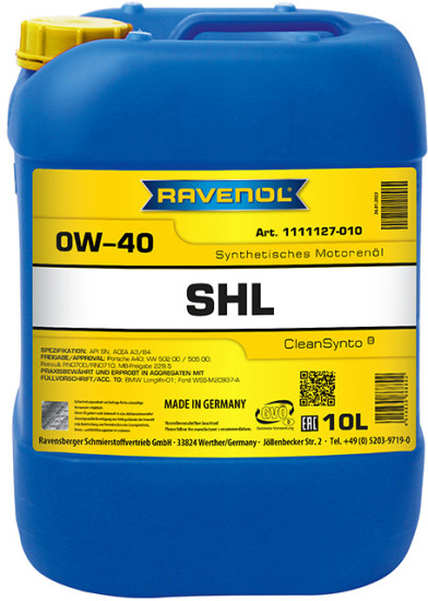 Моторное масло RAVENOL SHL 0W-40
