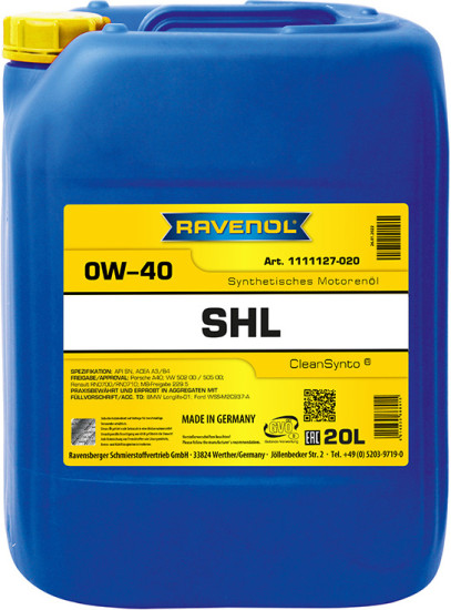 Моторное масло RAVENOL SHL 0W-40