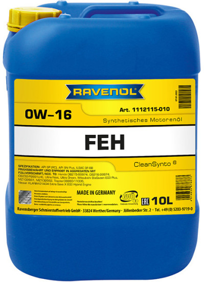 Моторное масло RAVENOL FEH 0W-16