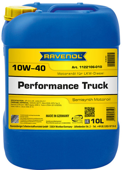 Моторное масло RAVENOL Performance Truck 10W-40