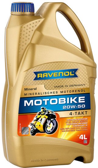 Моторное масло RAVENOL Motobike 4-T Mineral 20W-50