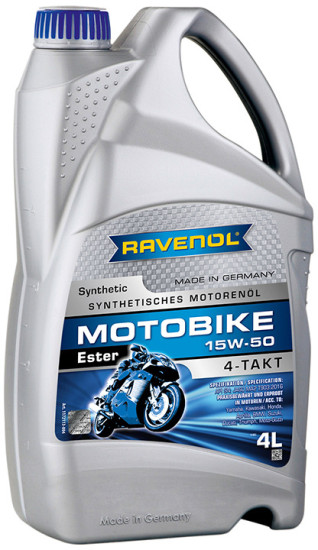 Моторное масло RAVENOL Motobike 4-T Ester 15W-50