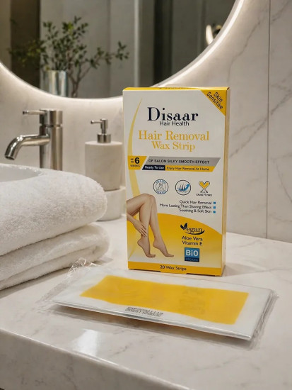 Восковые полоски для депиляции Hair Removal Wax Strip с алоэ вера и витамином E, 20шт