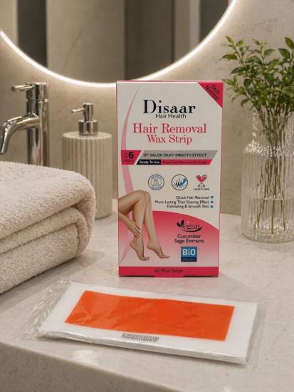 Восковые полоски для депиляции Hair Removal Wax Strip с экстрактом огурца и шалфея, 20 листов