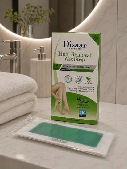 Восковые полоски для депиляции Hair Removal Wax Strip с аргановым маслом и маслом ши,20 шт