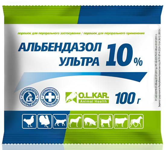 Антигельминтное средство для животных и птиц «Альбендазол Ультра 10%»
