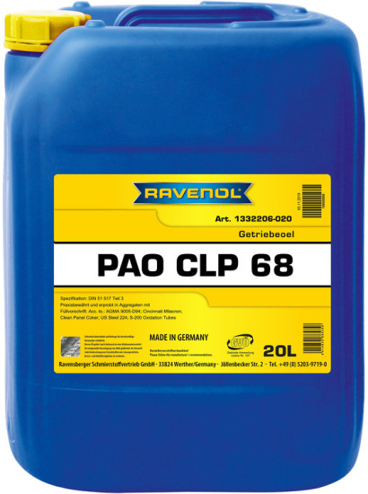 Трансмиссионное масло RAVENOL Getriebeoel PAO CLP 68