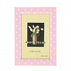 Фоторамка пластик «Белый горошек на розовом», 10 х 15 см