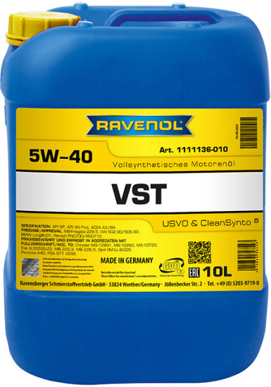 Моторное масло RAVENOL VST 5W-40