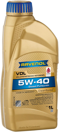 Моторное масло RAVENOL VDL 5W-40