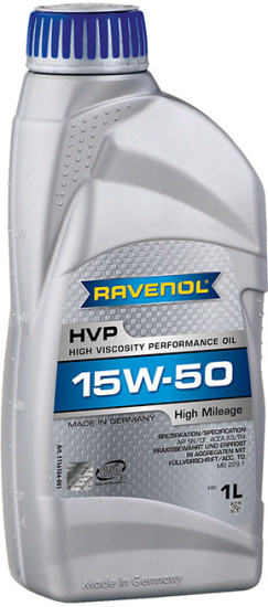 Моторное масло RAVENOL HVP 15W-50 для автомобилей с большим пробегом