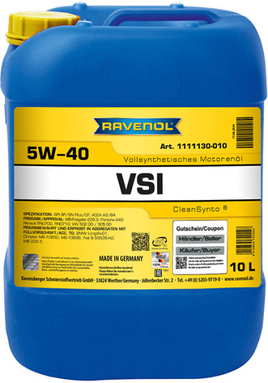 Моторное масло RAVENOL VSI 5W-40