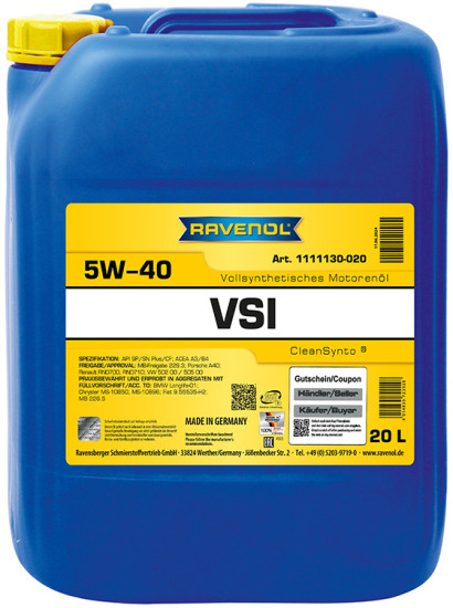 Моторное масло RAVENOL VSI 5W-40