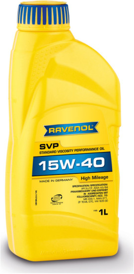 Моторное масло RAVENOL SVP 15W-40 для автомобилей с большим пробегом