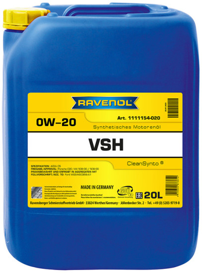 Моторное масло RAVENOL VSH 0W-20