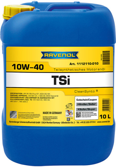 Моторное масло RAVENOL TSI 10W-40