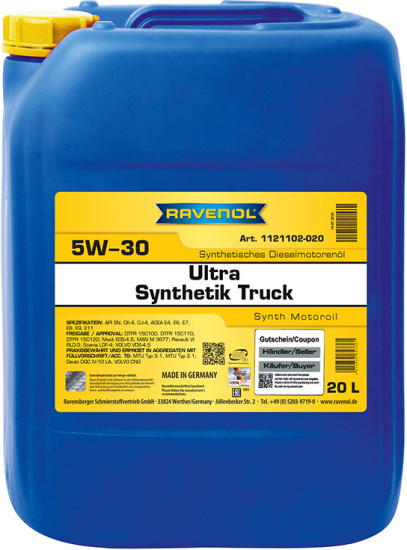 Моторное масло RAVENOL Ultra Synthetik Truck 5W-30