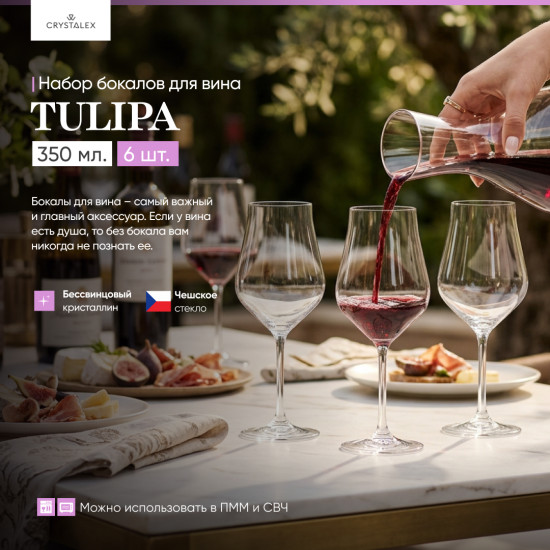 Набор бокалов для вина Tulipa