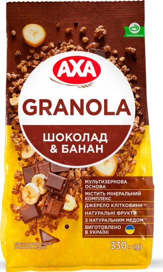 Гранола с шоколадом и бананом медовые