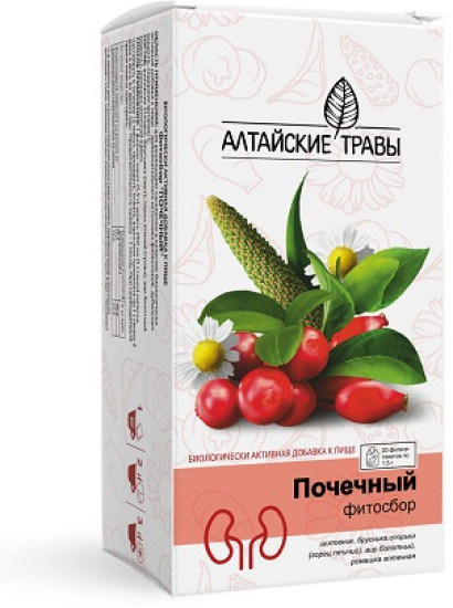 Почечный «Алтайские травы» 1,5 г №20 фитосбор пак (БАД)