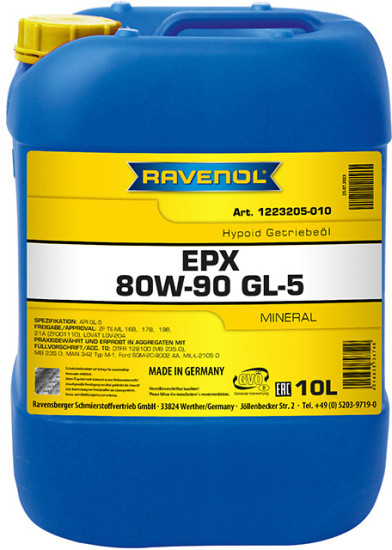 Трансмиссионное масло RAVENOL EPX 80W-90