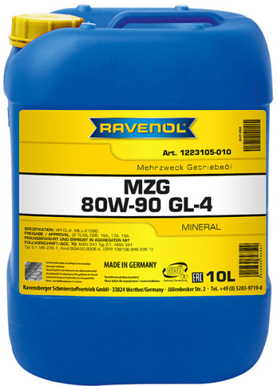Трансмиссионное масло RAVENOL MZG 80W-90