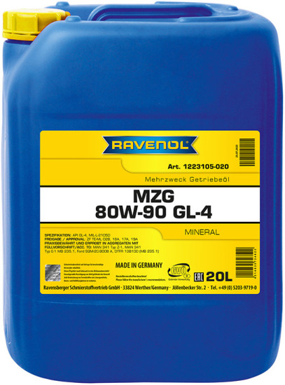 Трансмиссионное масло RAVENOL MZG 80W-90
