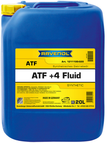 Масло АКПП RAVENOL ATF ATF+4 Fluid