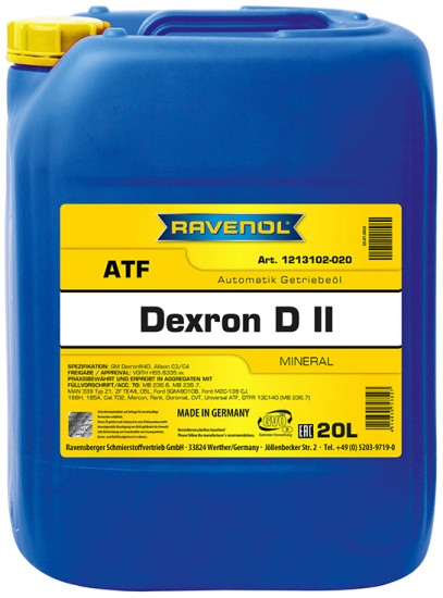 Масло АКПП RAVENOL ATF Dexron D II