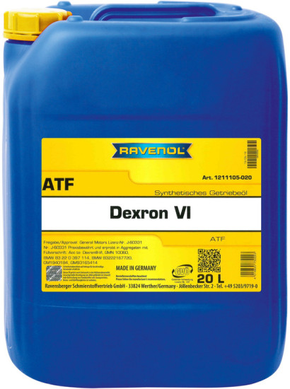 Масло АКПП RAVENOL ATF Dexron VI
